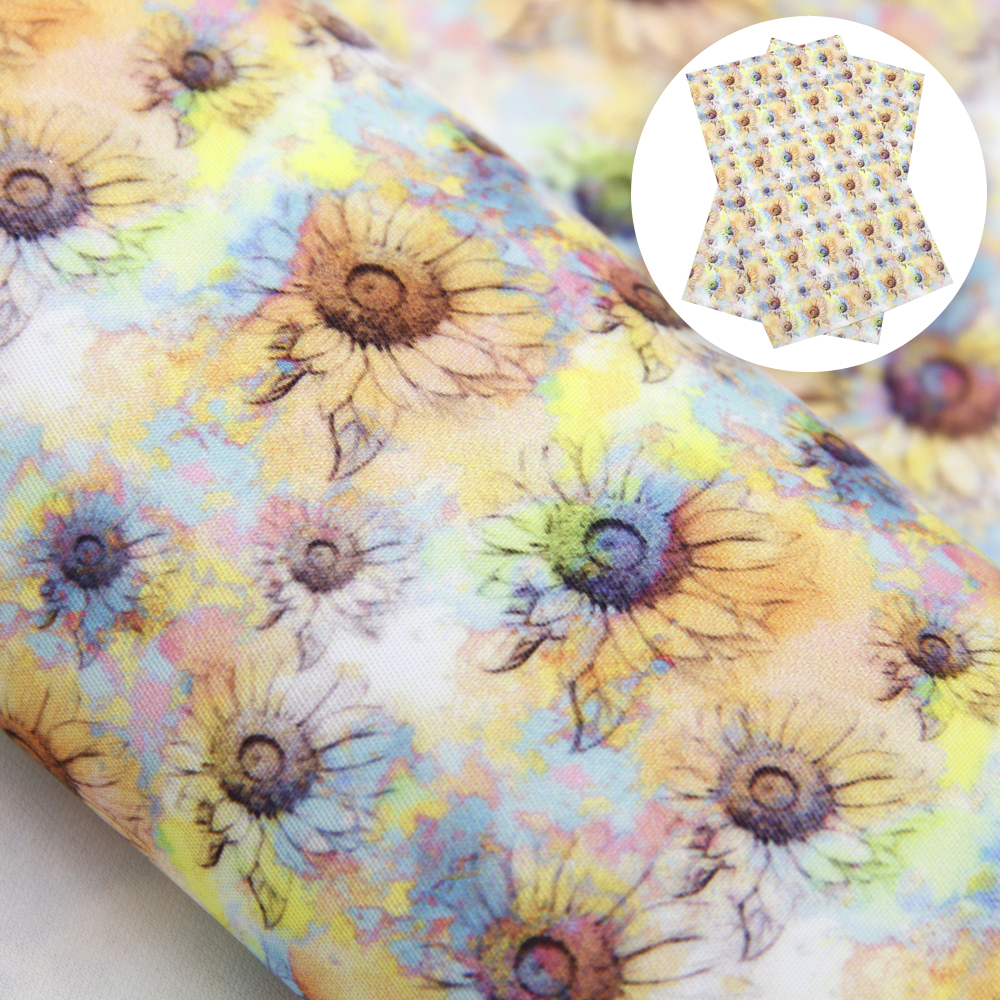 Description Picture 4 of item20*33cm  Daisy Faux Leather Sheets Lychee Grain Synthetic Leather Fabric Sheet Making Earrings Bows Crafts,1Yc23839