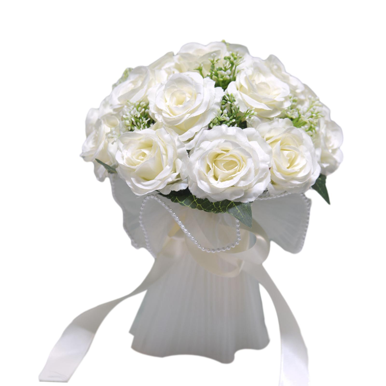 Wedding Throw Bouquet Artificial Bridal Bouquet for Photo Prop Ceremony