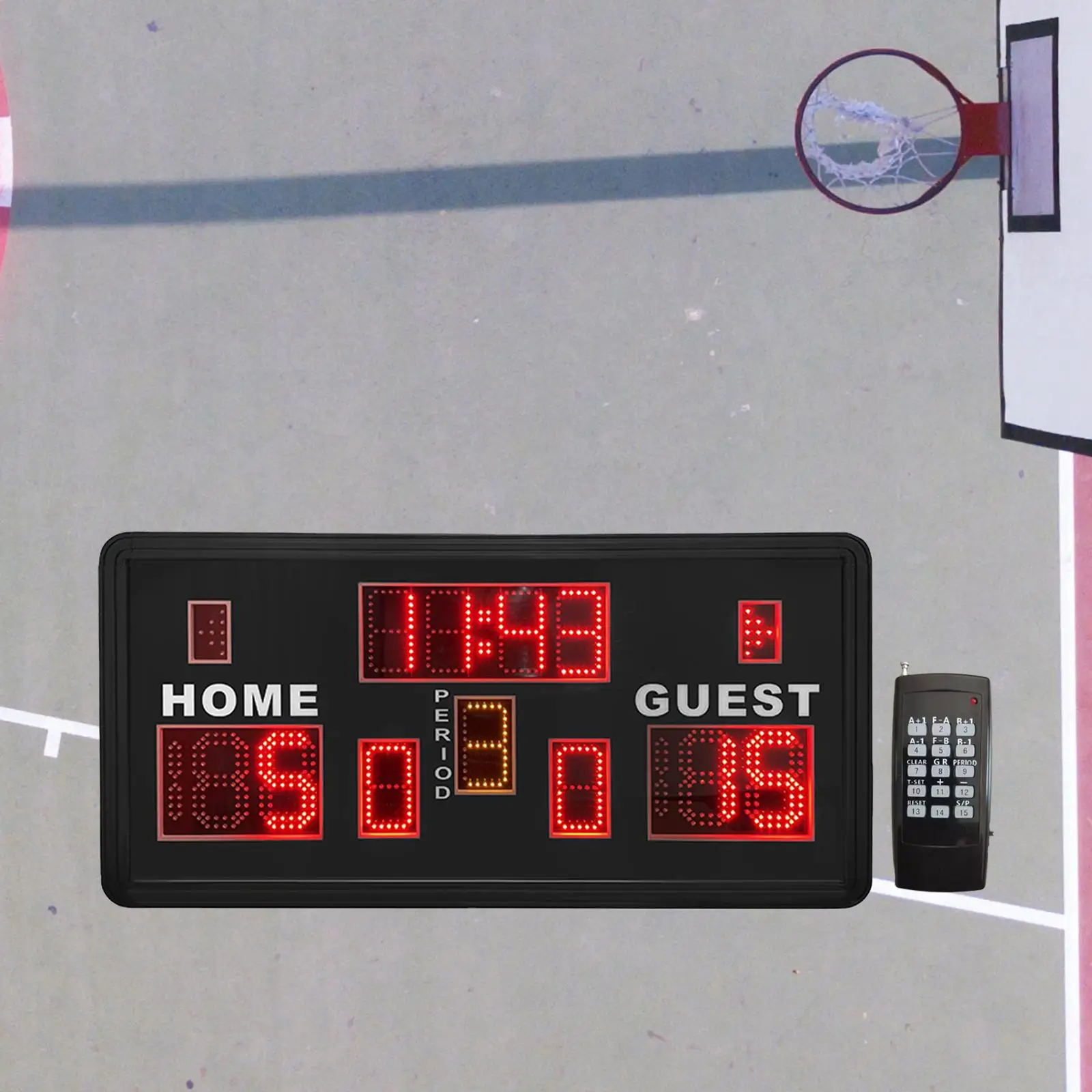 Score Keeper with Remote Electronic Basketball Scoreboard for Baseball Football Indoor Outdoor Game Basketball Table Tennis