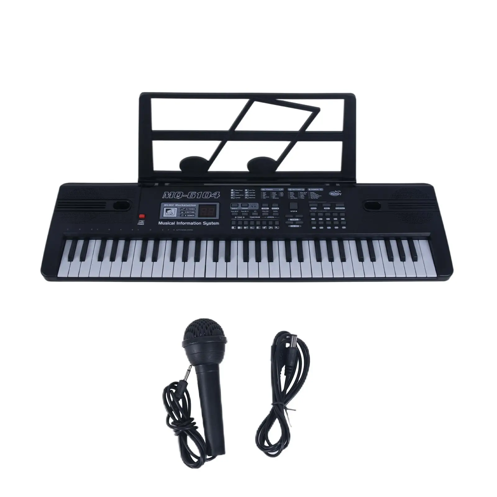 Electronic Piano Keyboard Portable Music Keyboard Instrument with Micorphone with Music Stand Birthday Gift for Kids