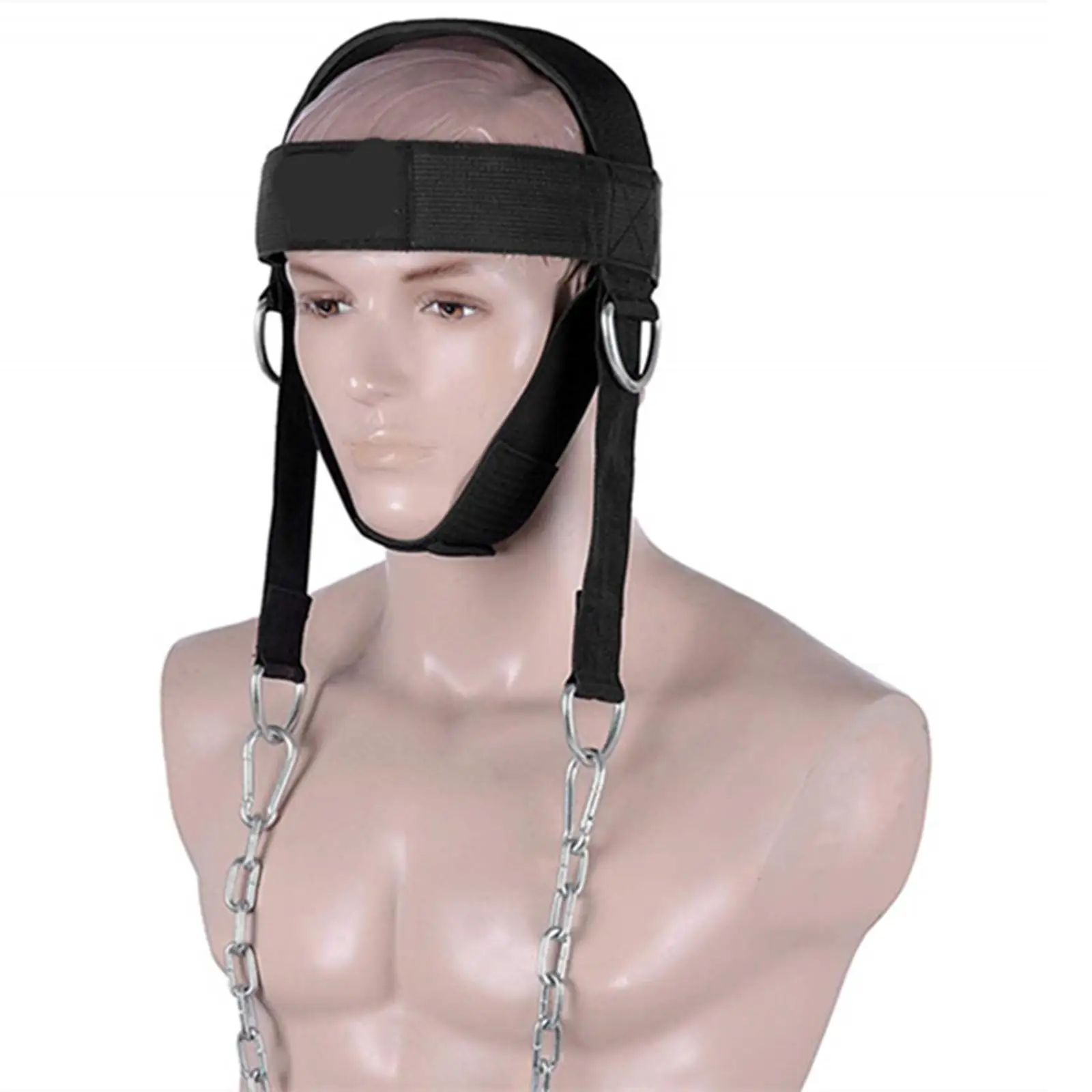 Head Neck Harness Equipment Black Durable Support for Weight Lifting Sports