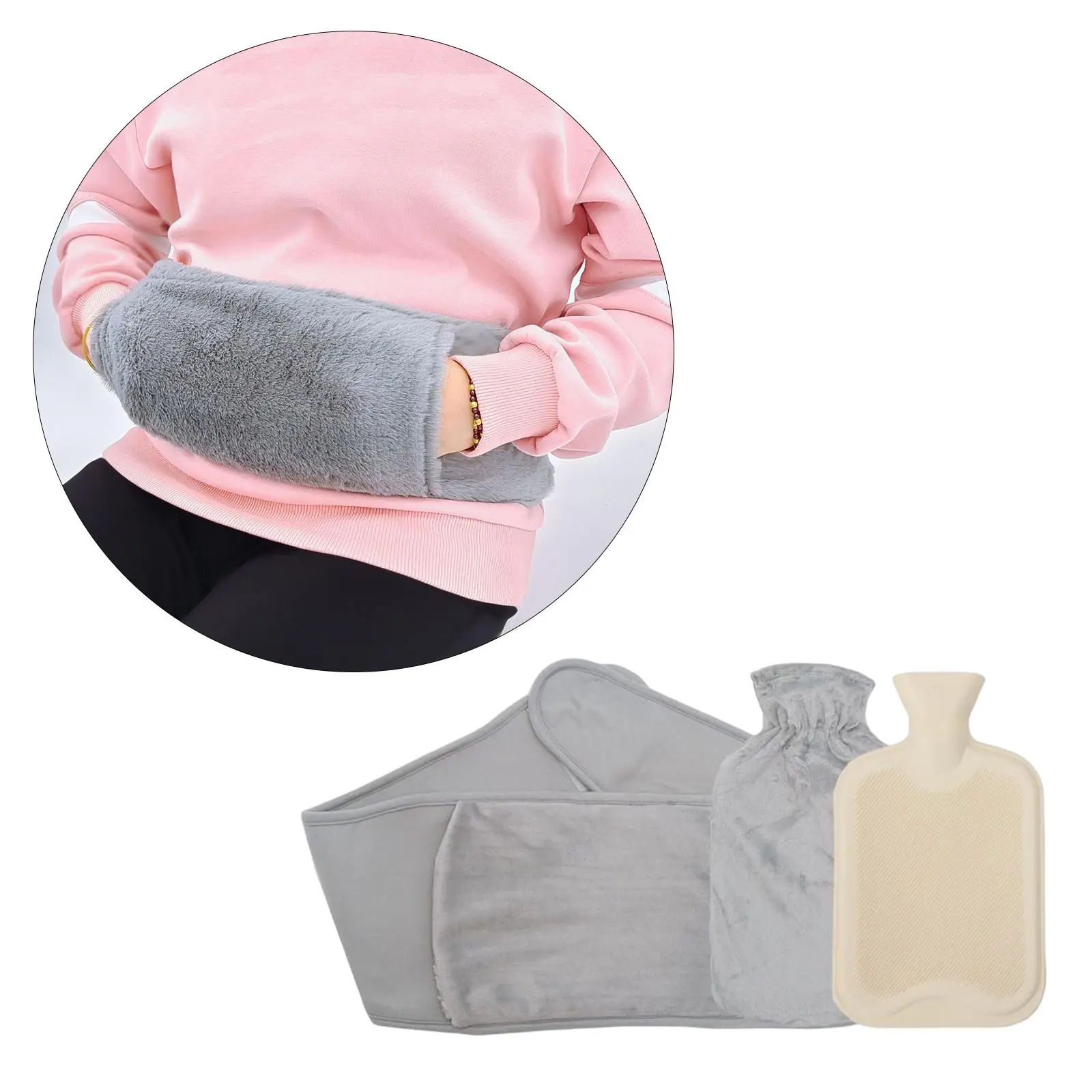 Hot Water Bottle with Soft Waist Cover Portable Hands Free Easy to Use Thickened for Neck