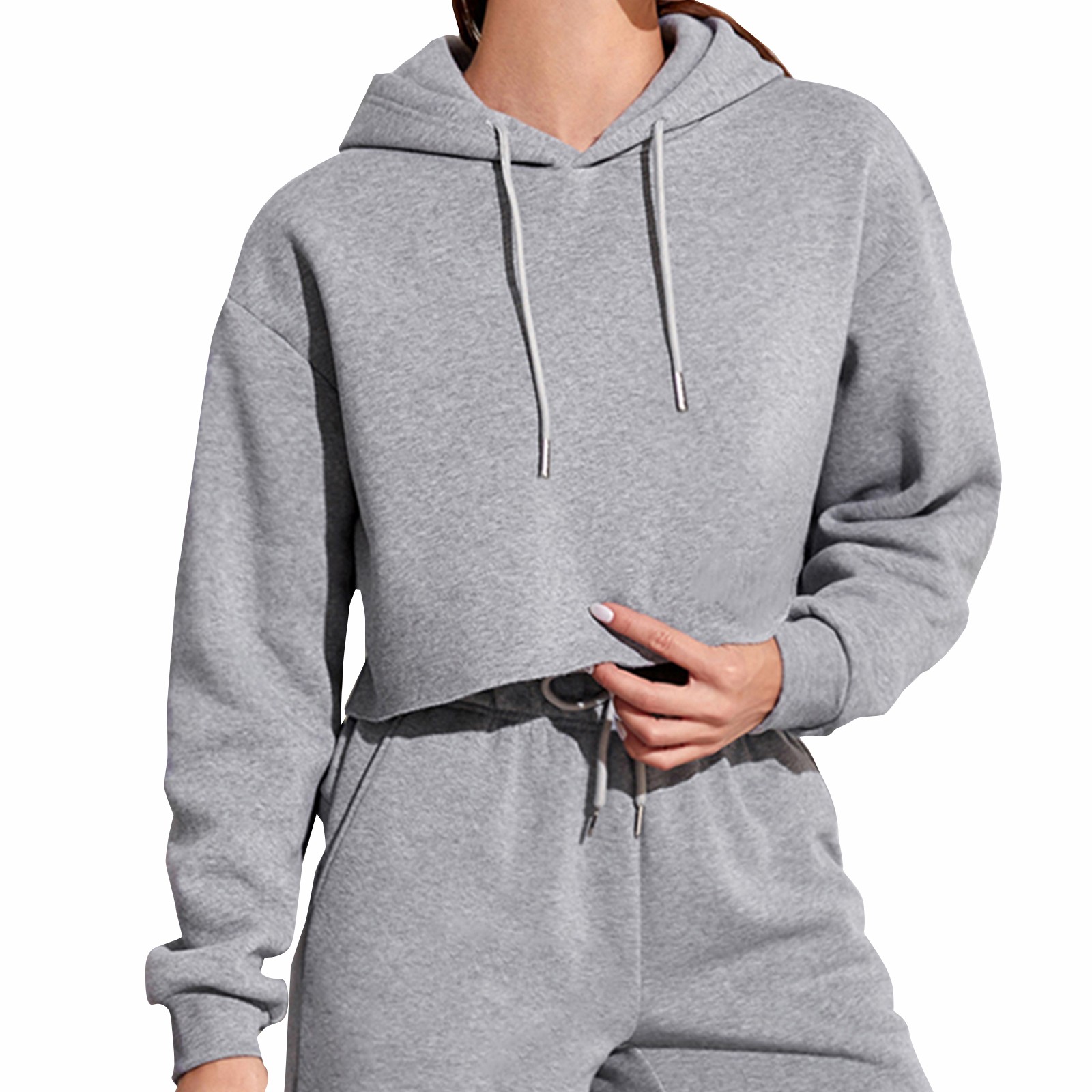 Hoodies monocromáticos, top crop, moda feminina, vestuário