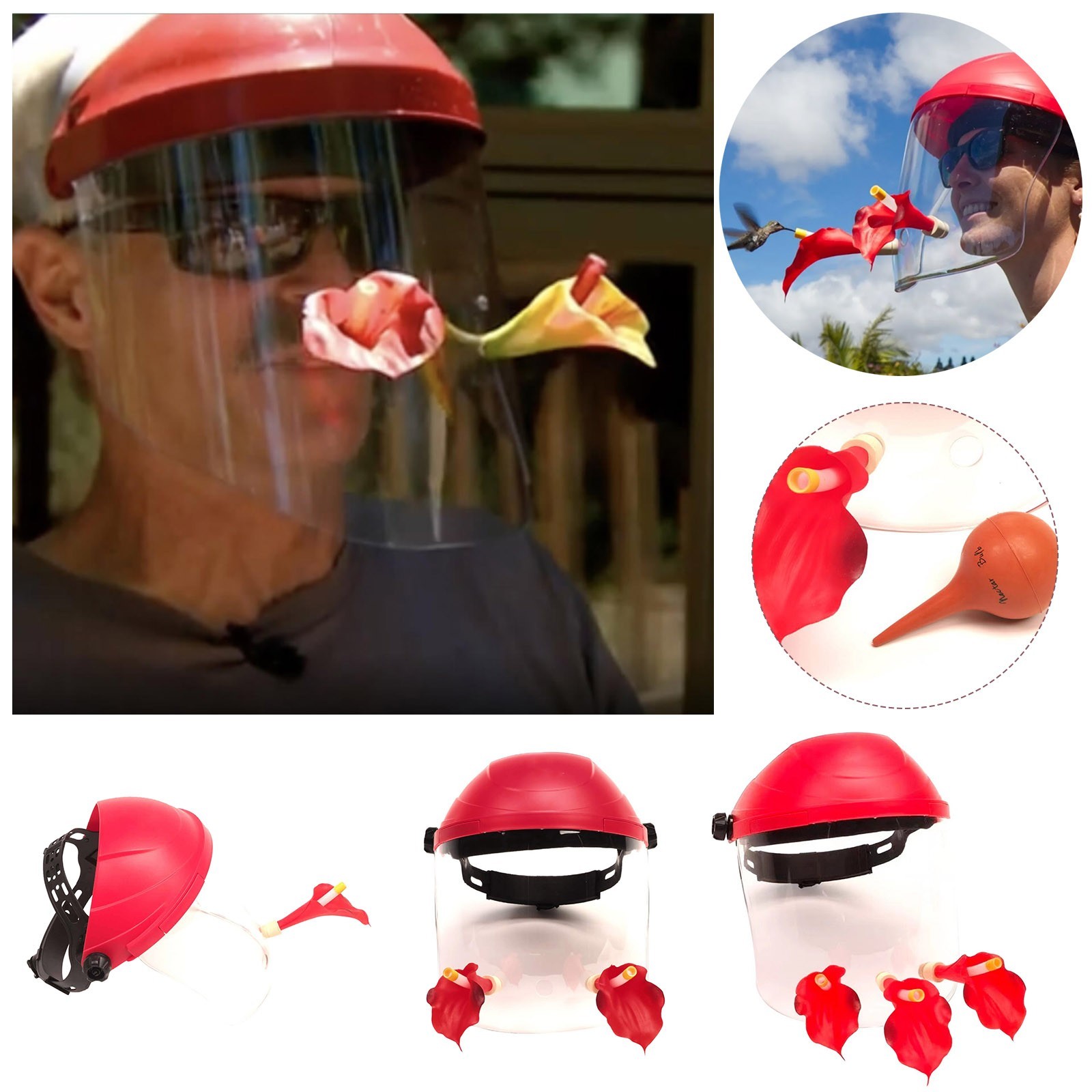 Title 6, Mask Bird Feeder Outdoor Wearable Hummingbird F...