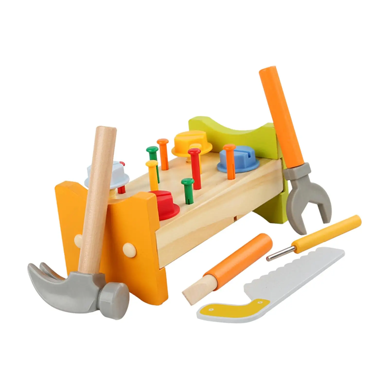 Wooden Play Tool Set Repair Tools Early Educational Workshop for Preschool