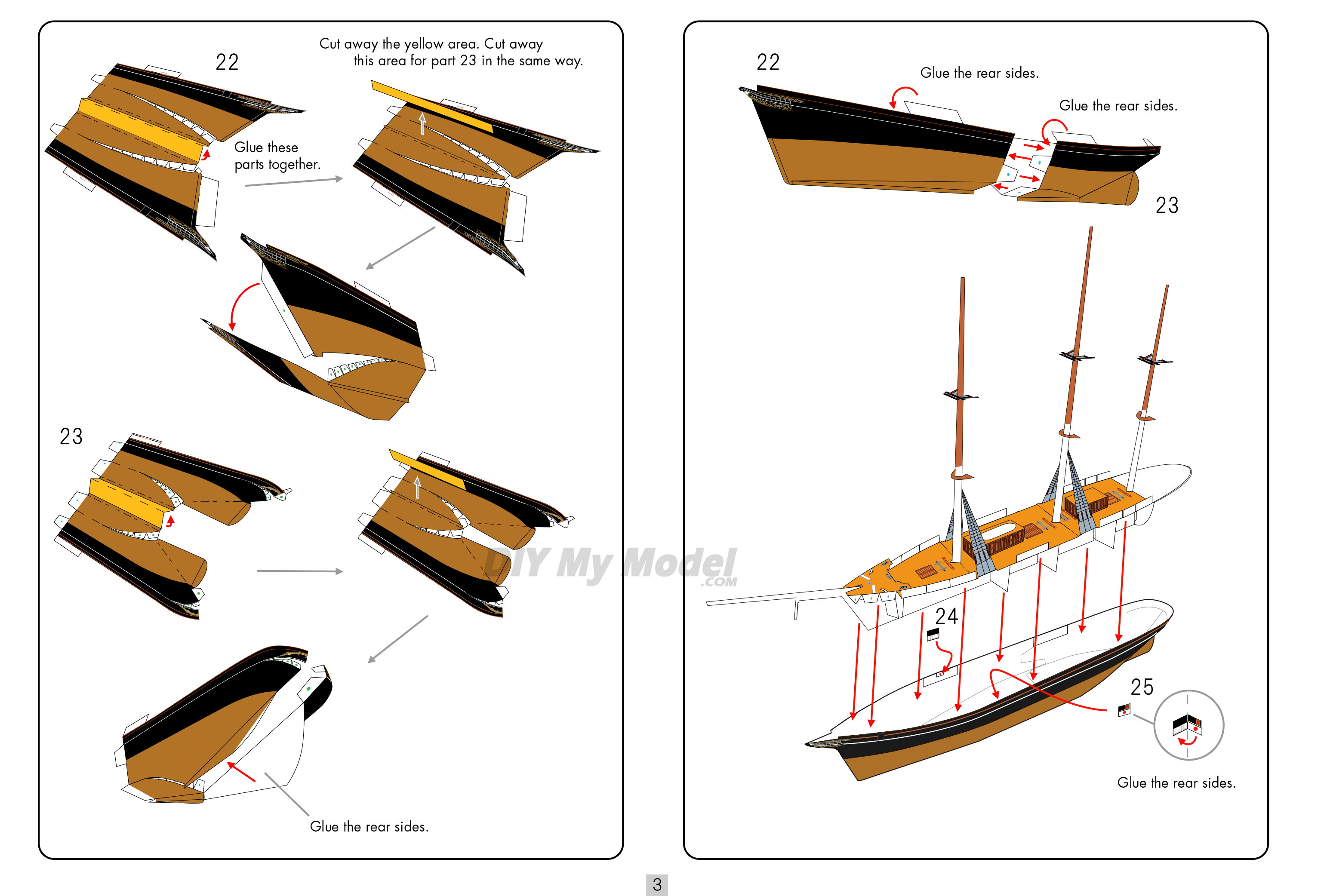 Парусный корабль Cutty Sark корабль лодка Бумажная модель Сборка ручная работа  игра-пазл DIY детская игрушка | AliExpress