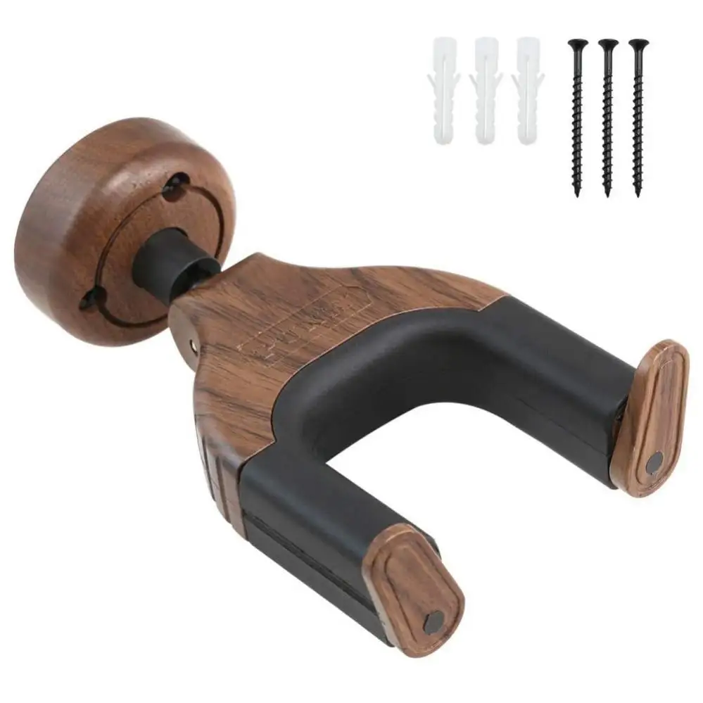 Wood Guitar Hanger Wall Mount Auto Grip System