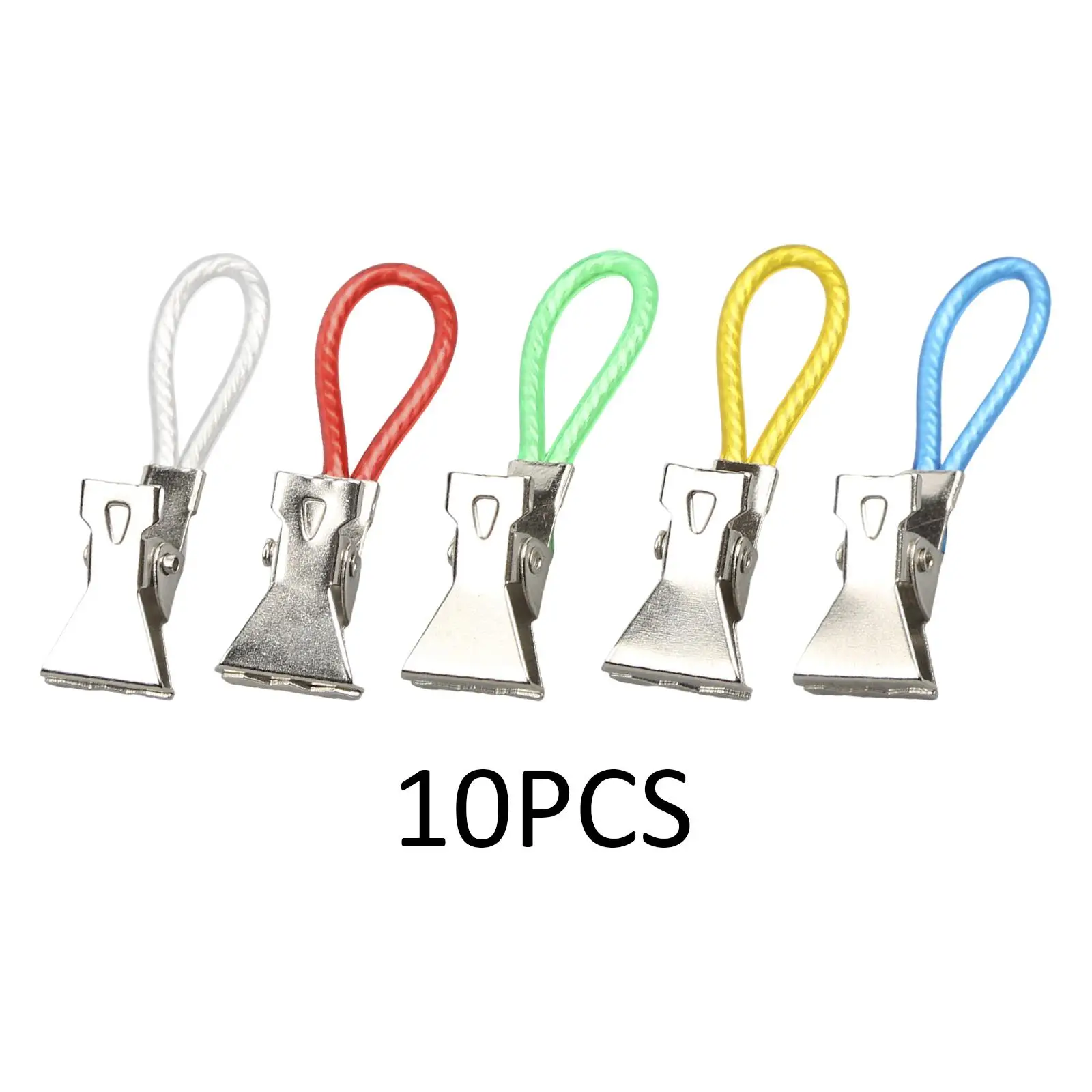 10 Pieces Tea Towel Hanging Clips Cupboard Multifunctional Cloth Hanger Kitchen Towels Clips with Hanging Loop for Small Clothes
