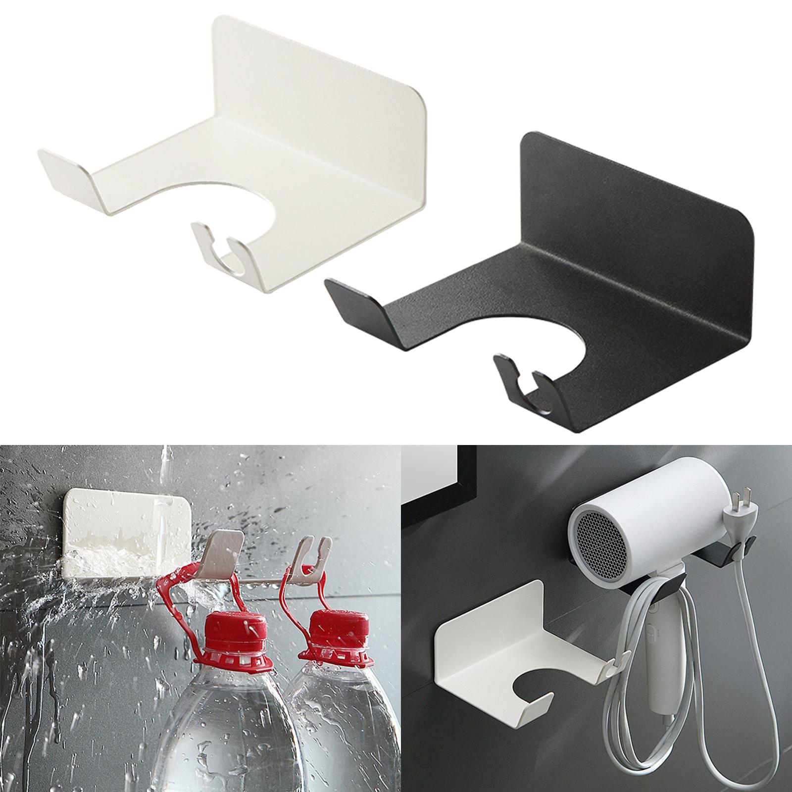 Wall Mounted Hair Dryer Holder Free of Punch Stable Durable Steel Bracket Storage Rack for Bathroom Hotel Straightener Flat Iron
