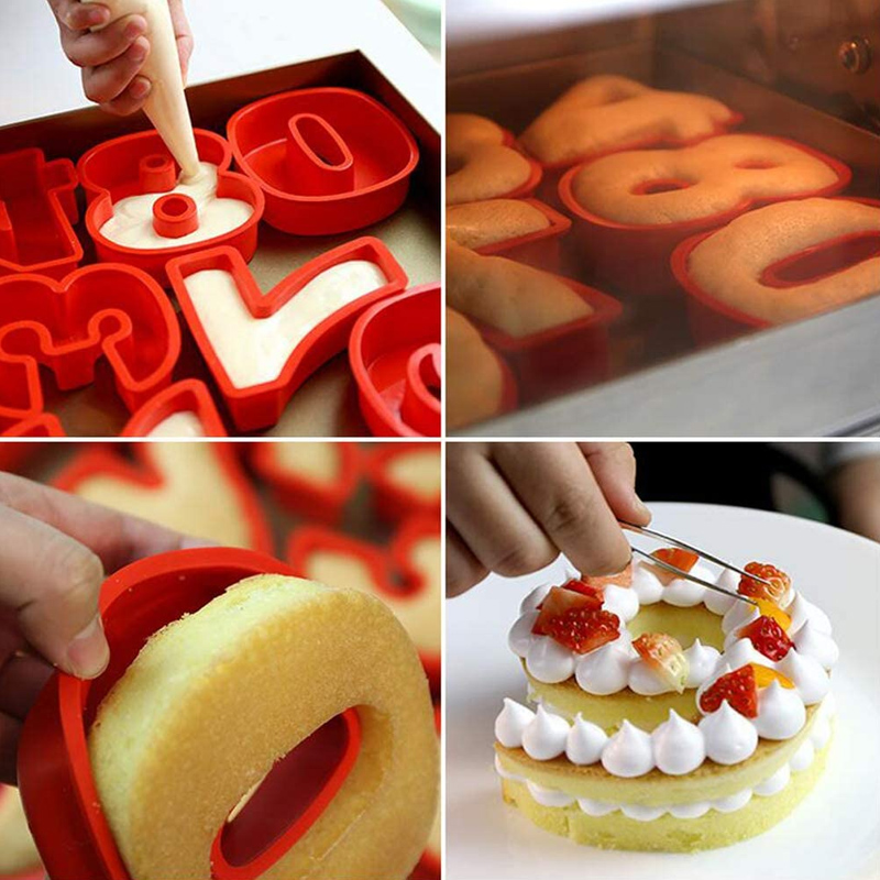 Description Picture 3 of item10 Inch Large Number Cake Mold/Pan with 0/1/2/3/4/5/6/7/8 Silicone Fondant Number Mould for Cakes Decoration