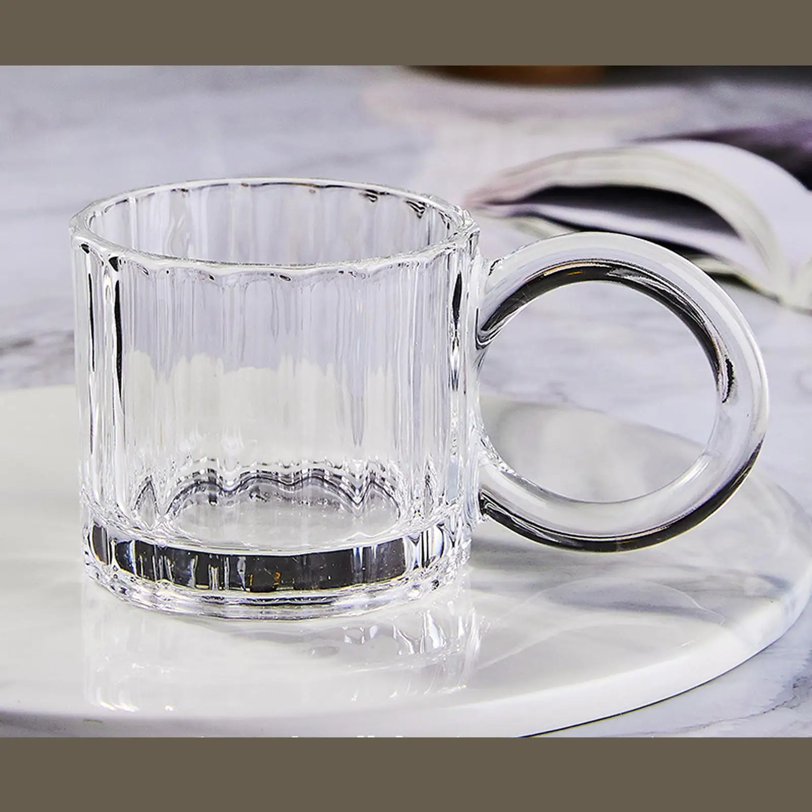 2pcs Coffee Mug 250ml Latte Mug Heat Resistant Drinkware for Home