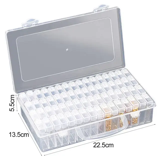 Seed Storage Box Seed Storage Organizer With Lid 64 Slots Portable