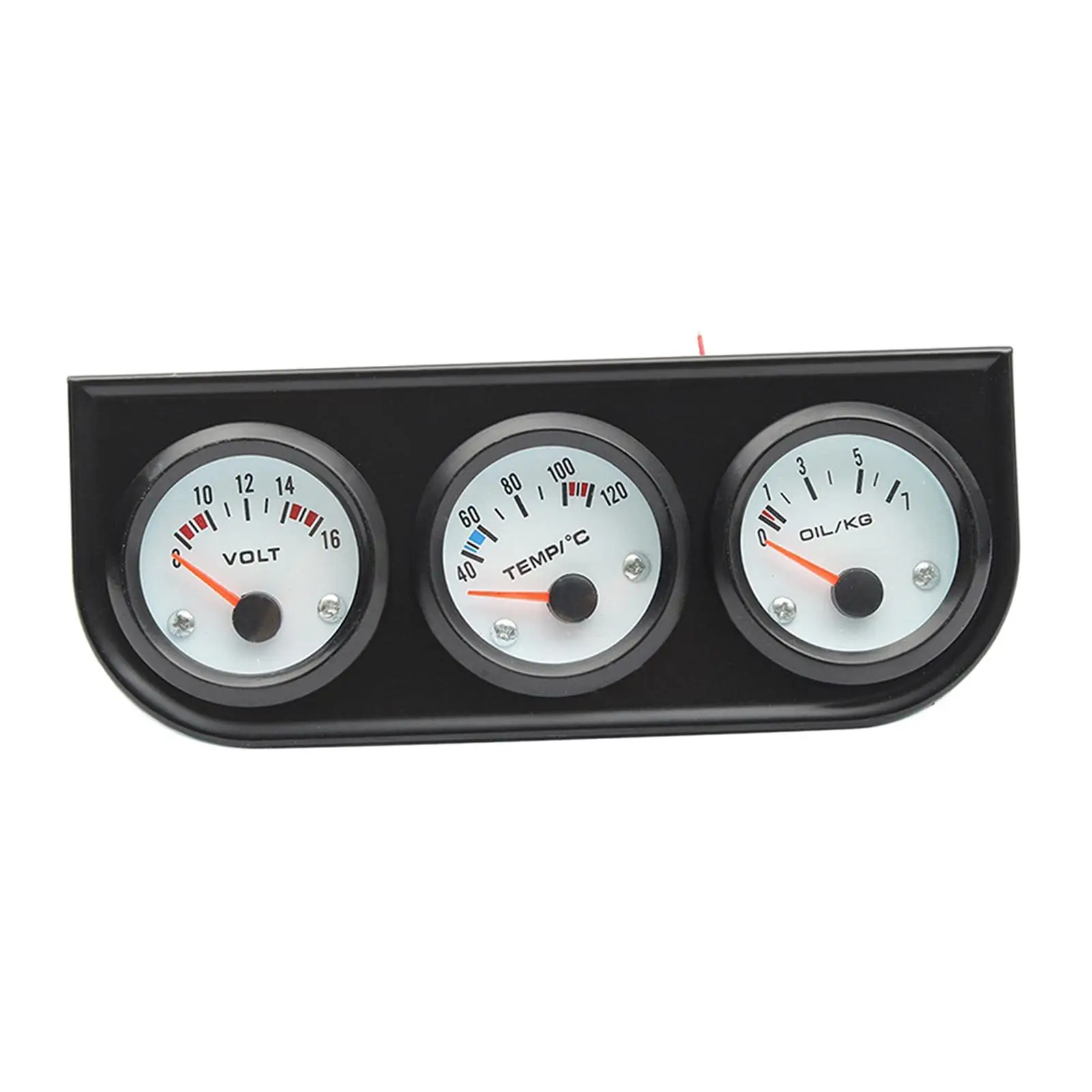 3 in 1 Car Triple Gauge Volt Meter Water Temp Oil Pressure Meter with Bracket Instrument Cluster Accessories