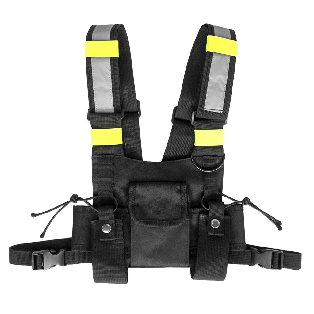 Universal Hands Free Chest Pocket Harness Bag Holster Holder Vest Rig for Two Way Radio