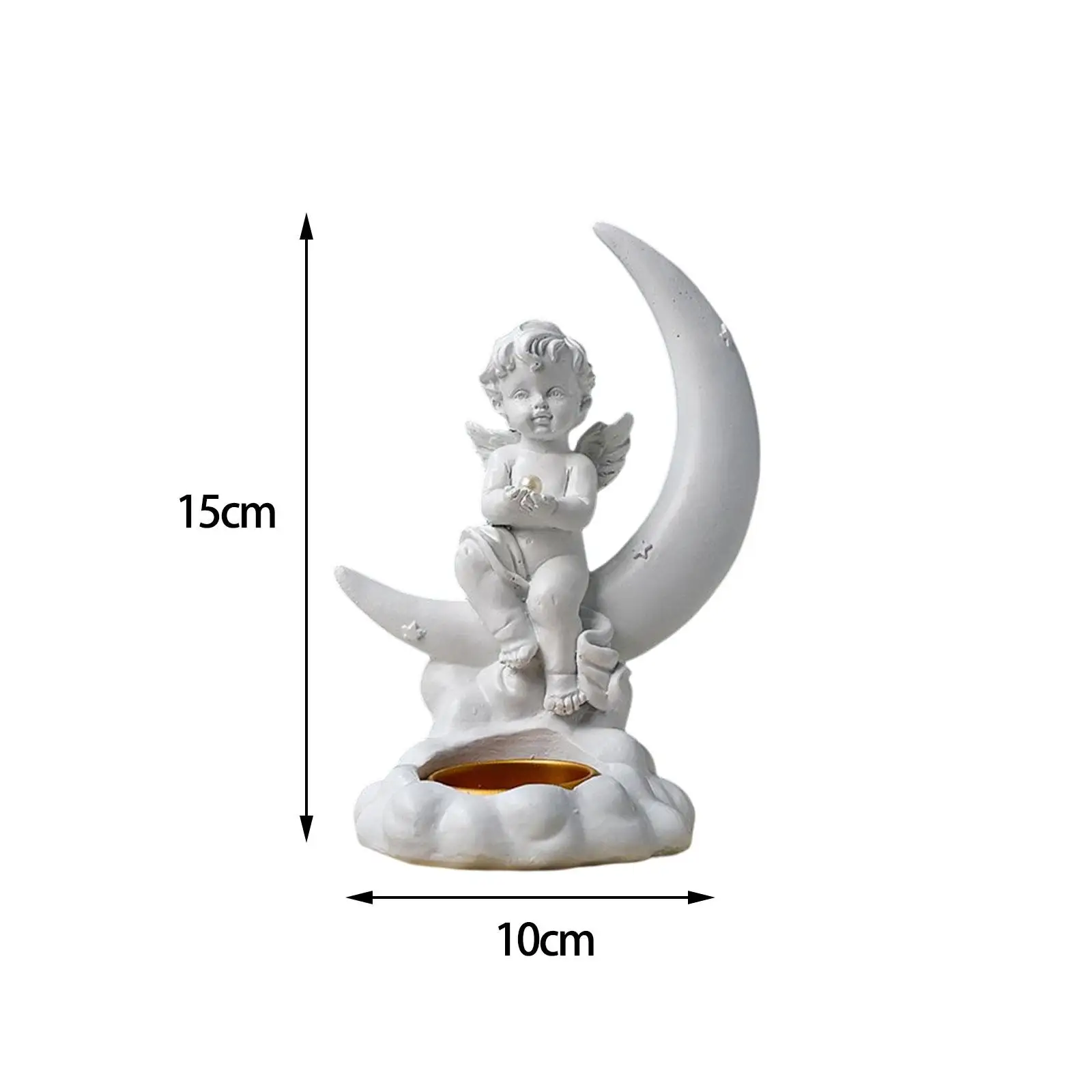 Resin Angel Candle Holder Tea Light Candle Holder Statue Angels Figurines Sculpture for Memorial Remembrance Love