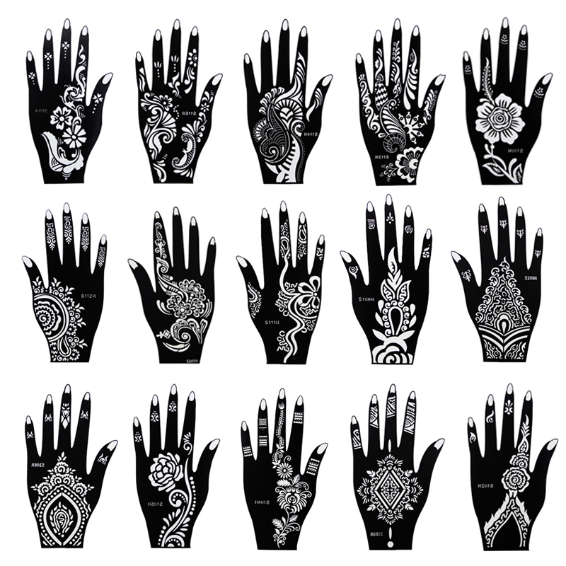 Best of 50 Sheets / Lot Henna Temporary Tattoo Stencils For Body Paint Glitter Airbrush Mehndi Hand Henna Tatoo Templates Large Stencil Reviews & Tips