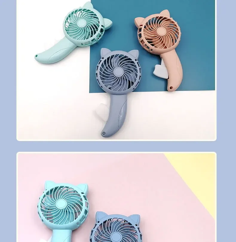 Title 13, 3 Colors Portable Handheld Fan Hand Pressure Fa...