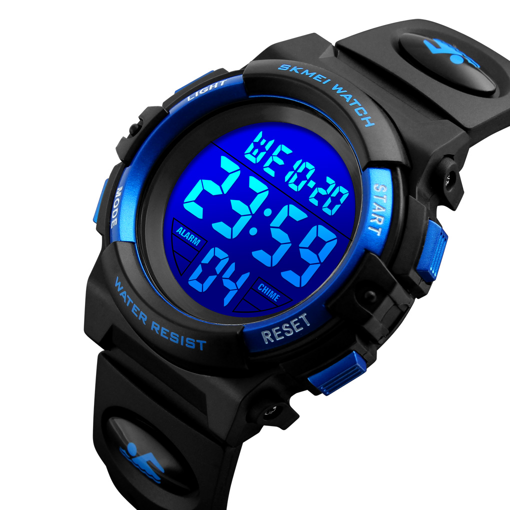 Skmei LED Light Display Digital Children's Watches For Boys Girls Watch Alarm Clock 5Bar Waterproof Kids Wristwatches 1266