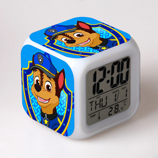 Paw Patrol-Réveil numérique LED Chase pour enfants, horloge lumineuse  rétro, décor de table de bureau, fonction Snooze, outils de bureau, nouveau  qualifié