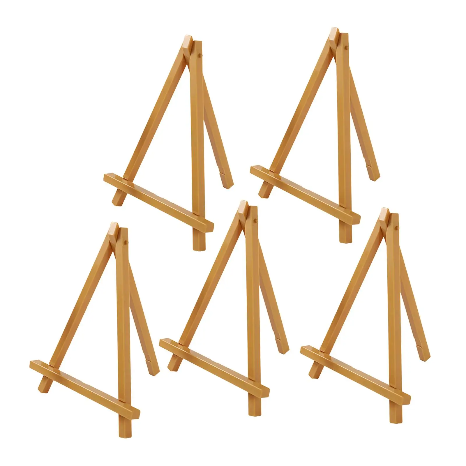 5 Pieces Wood Mini Easel Holder Cemetery Telescoping Easel Tripod Photo Posters Adjustable Height Artist Birthday Displaying Art