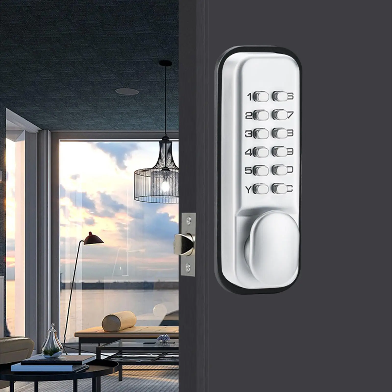 Mechanical Door Lock Push Button Password Digital Combination Lock Knob