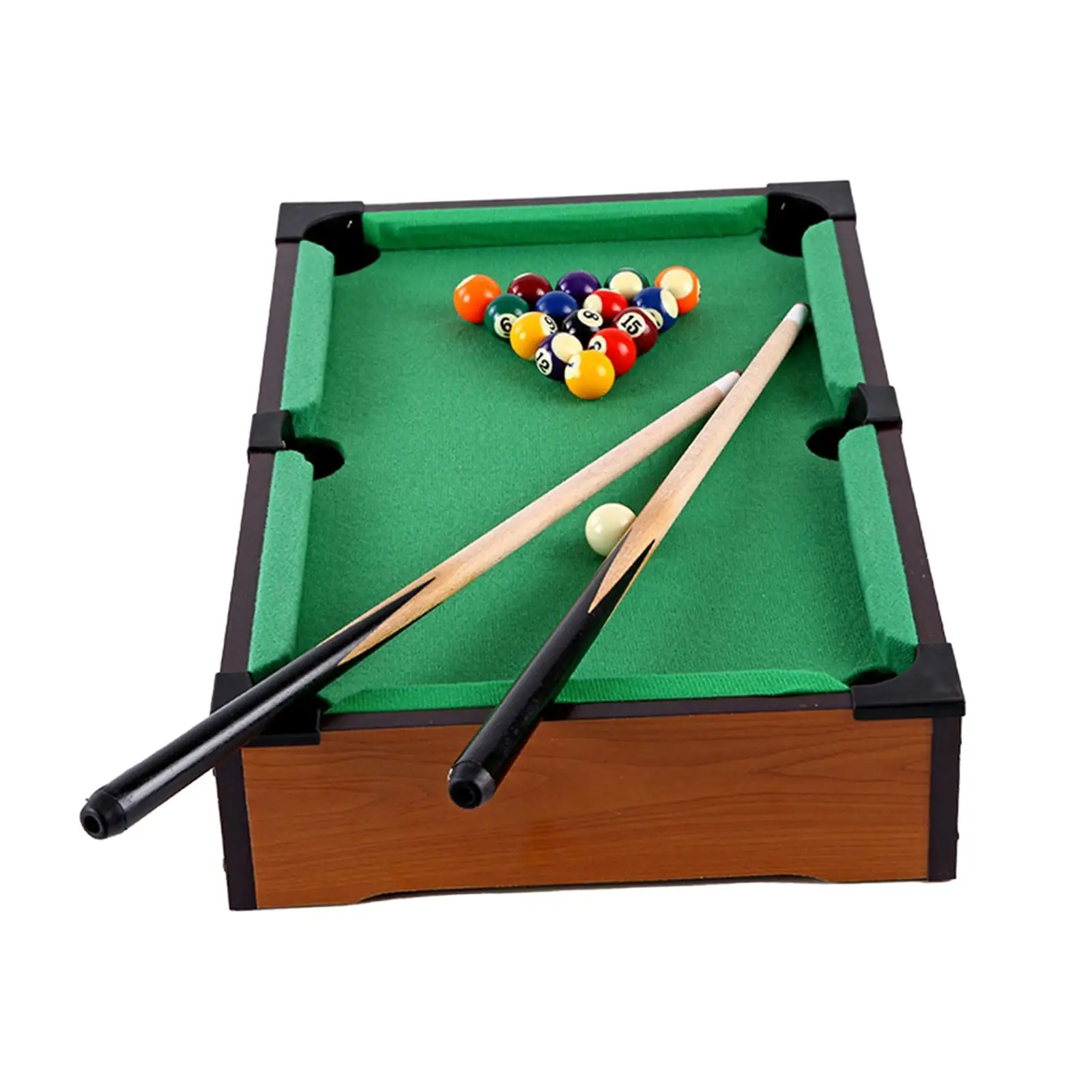 Mini Pool Table Game 20 inch with 16 Balls, 2 Pool Cues, Triangle Rack & Chalk Mini Billiards Set Great Gift for Boys and Girls