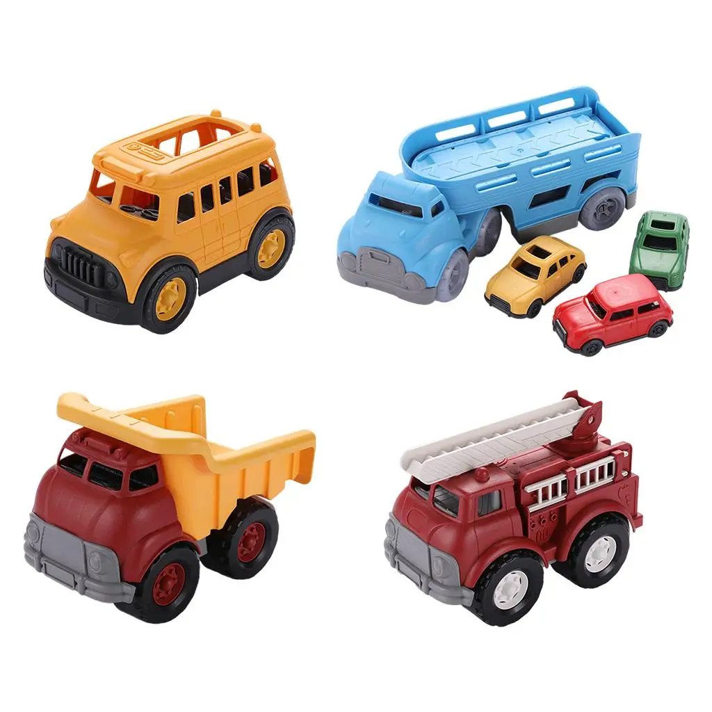 ABS Pull Back Small Mini Cars Engineering Truck with Wheels Birthday Gift
