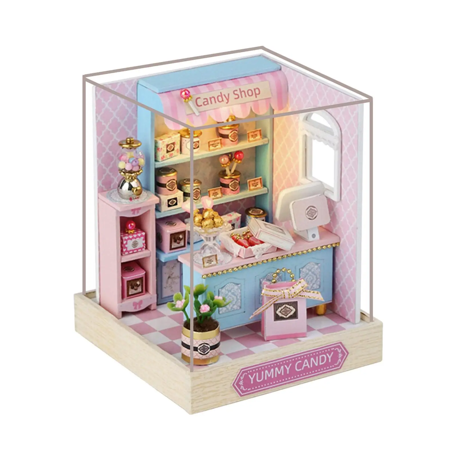 DIY Wooden Miniature Dollhouse DIY Crafts Home Decor with Lights Decorations 3D Puzzles with Funiture for Friends Adults Kids