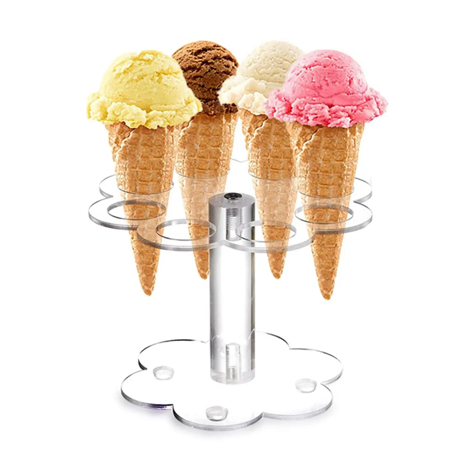 Ice Cream Holder Pastry Rack Buffet Decoration Wedding Food Stands 8 Holes