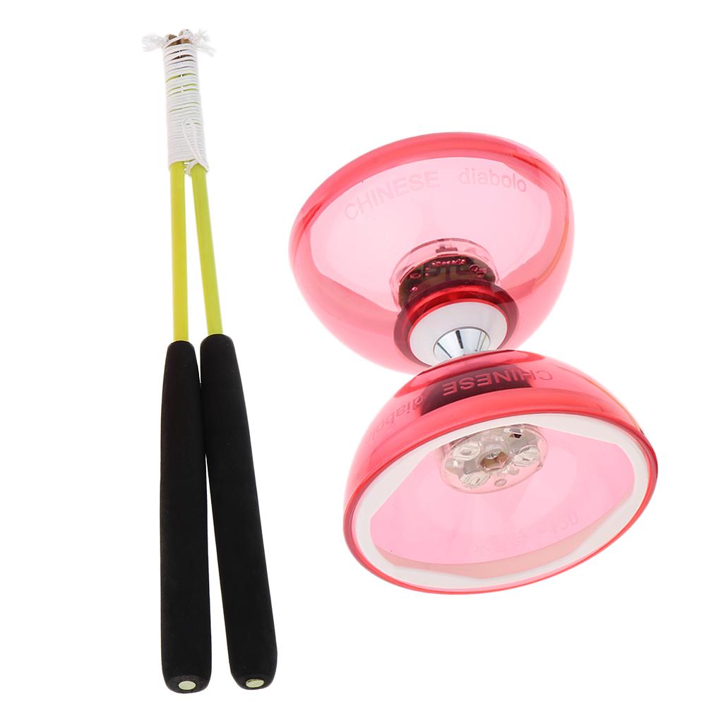 Vintage Chinese Yoyo 3-Bearing Diabolo Skill Toy Light Up, Party Favor, Kids Adutls Indoor Outdoor Fun Play