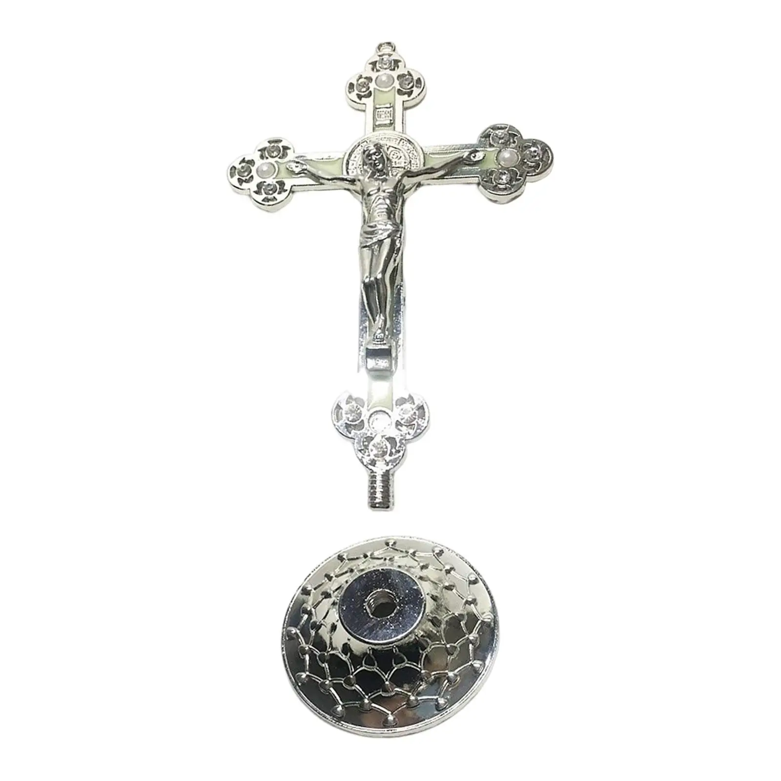 Wall Cross Miniature Collection Religious Ornament Sculpture Crucifix Figurine for Easter Shelf Living Room Christmas Bedroom