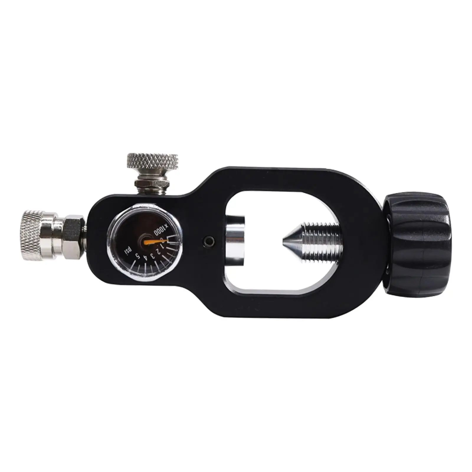 Diving Tank Refill Adapter Diving Oxygen Refill Adapter Anti Rust 5000PSI with Gauge Valve Scuba Adapter for Diving Equipment