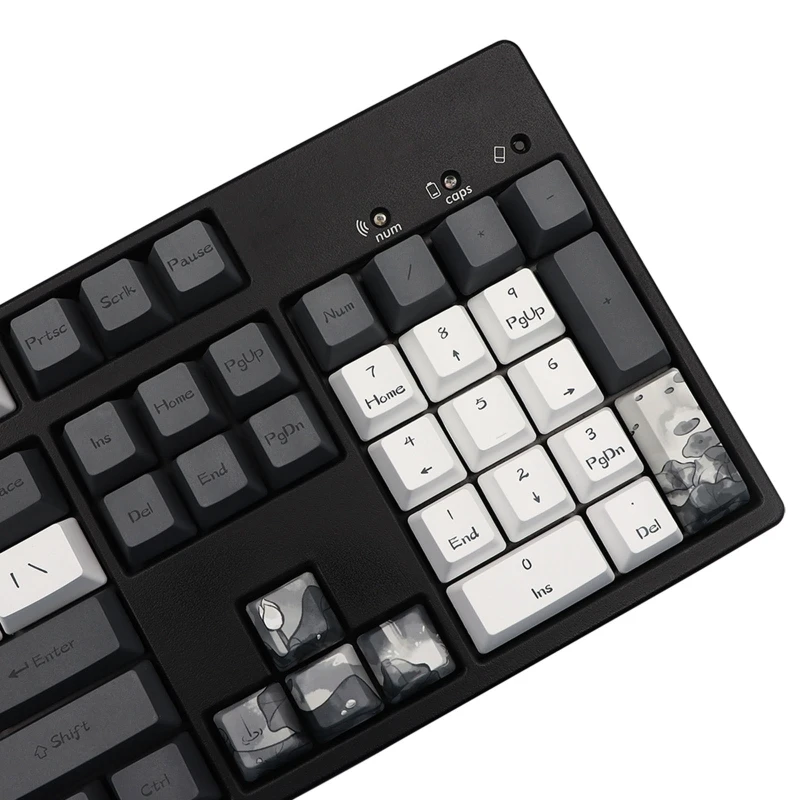 Process Keycap 124 chaves OEM Profile 6.25U Espaço para teclado mecânico