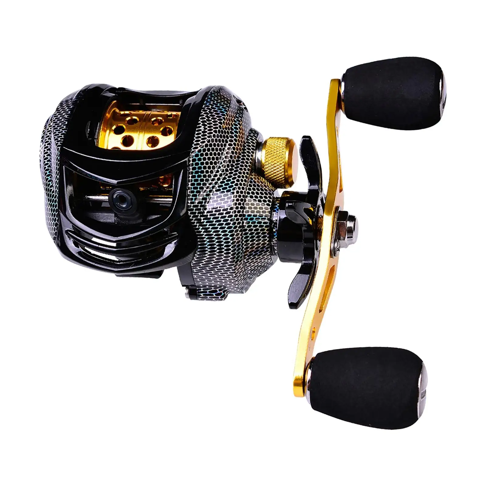 Baitcasting Fishing Reel 18+1 Bearings 7.2:1 Gear Ratio, Lightweight Aluminum Alloy Metal Handle Mechanical Button Star Drag
