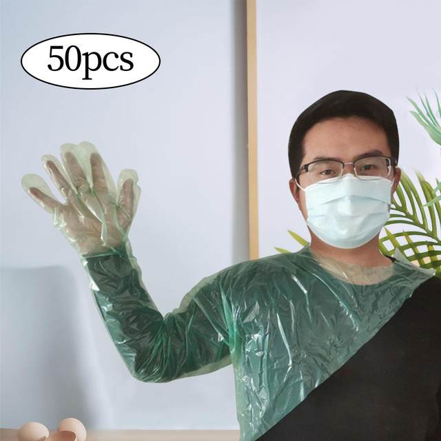 Farm Disposable Long Arm Gloves Waterproof Veterinary Shoulder Protect Gloves Work Glove for Beauty Hair Hunting Gardening