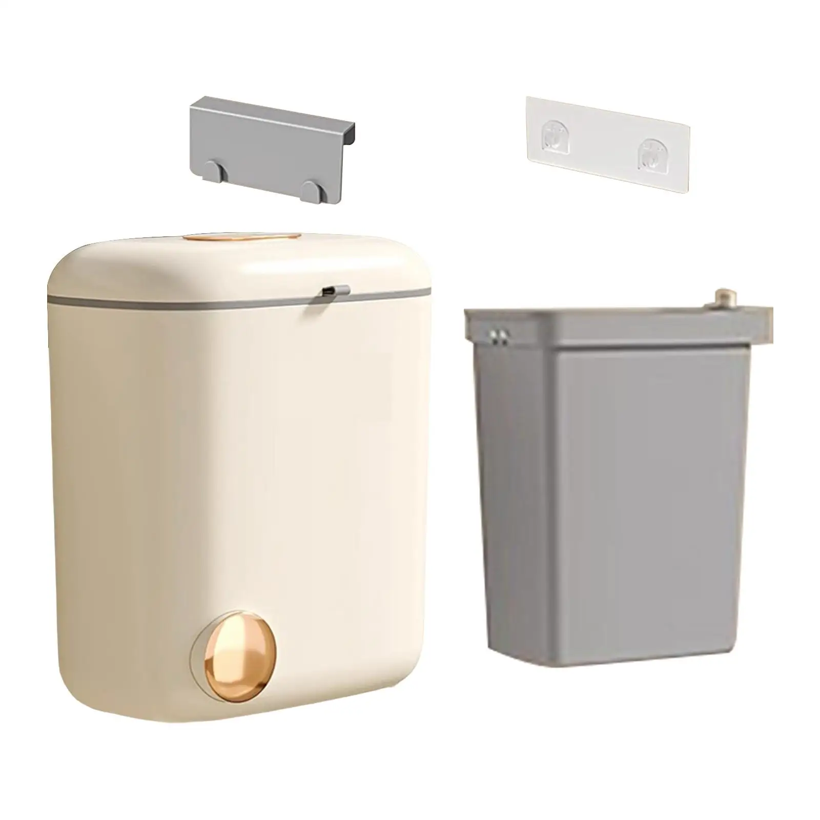 Garbage Can Dustbin Organizer Indoor Compost Bucket Dust Case Holder Trash Can