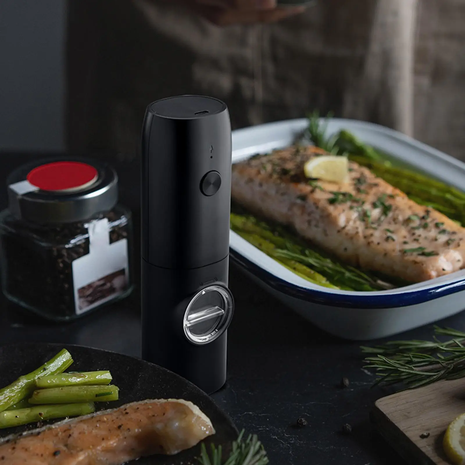 Household Pepper Mill Multipurpose USB Rechargable for Cooking