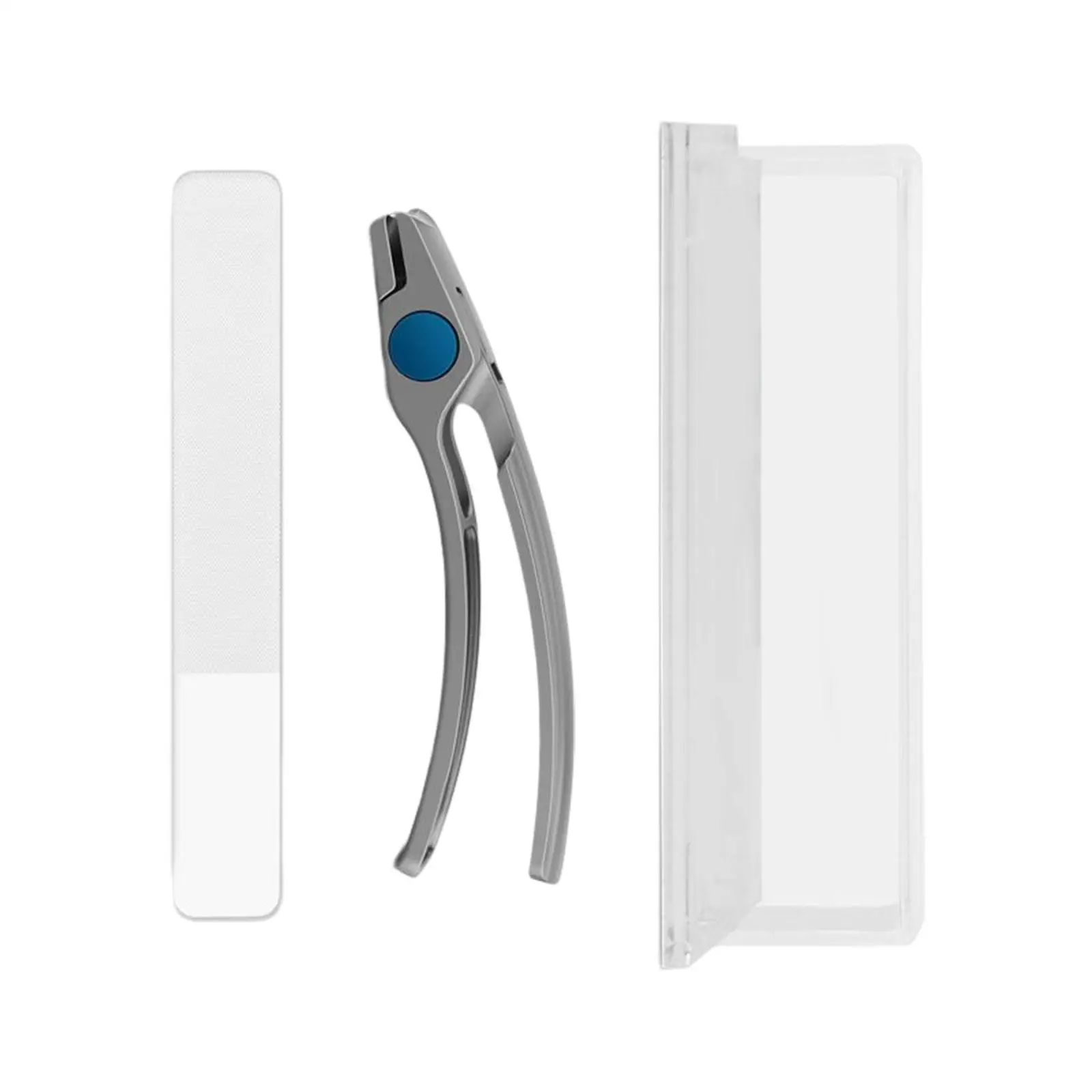 Nail Clipper with File Easy to Use with Glass Nail File with Acrylic Storage Box Nail Clipper Set