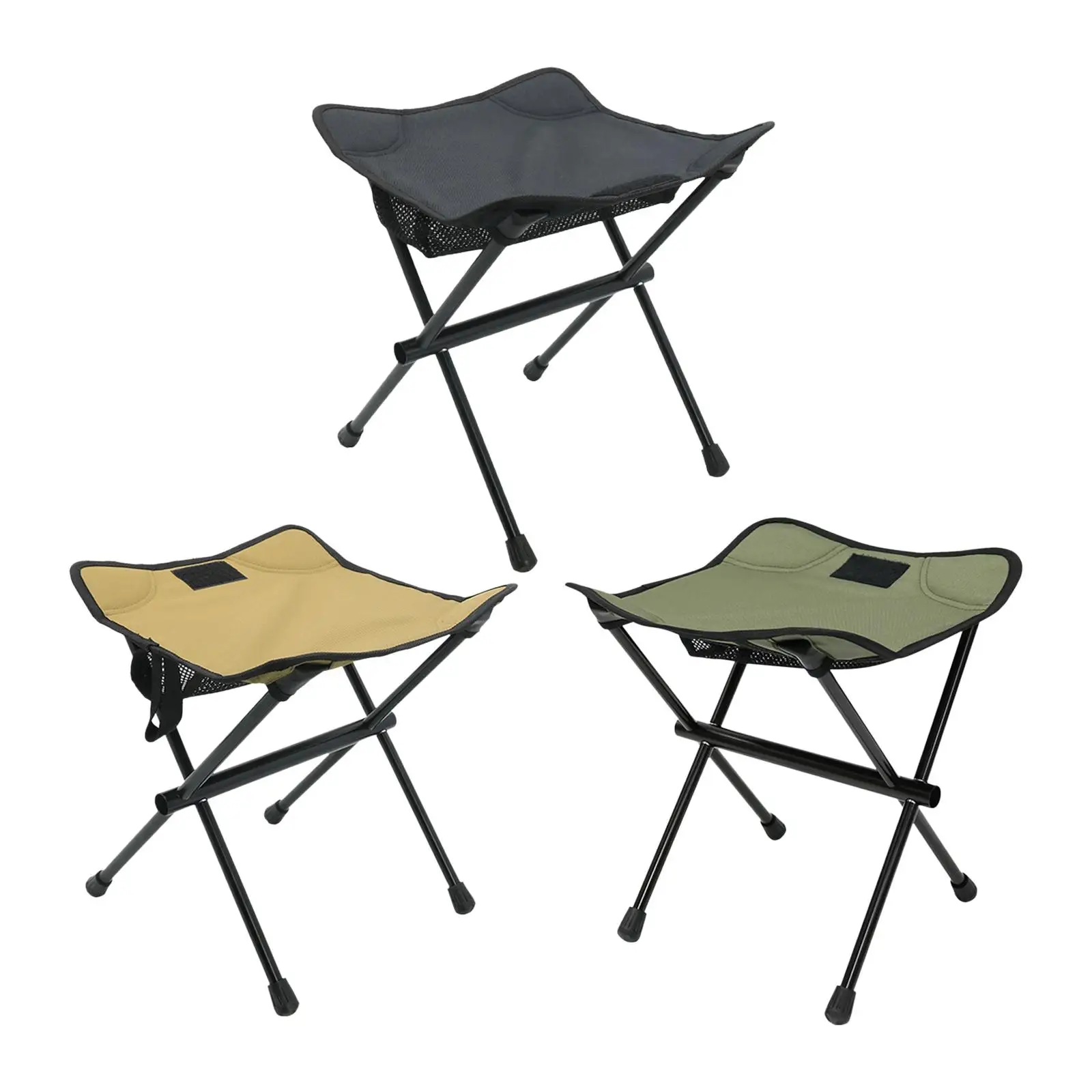 Camping Folding Stool Portable Footrest Saddle Chair for Picnic Fishing BBQ
