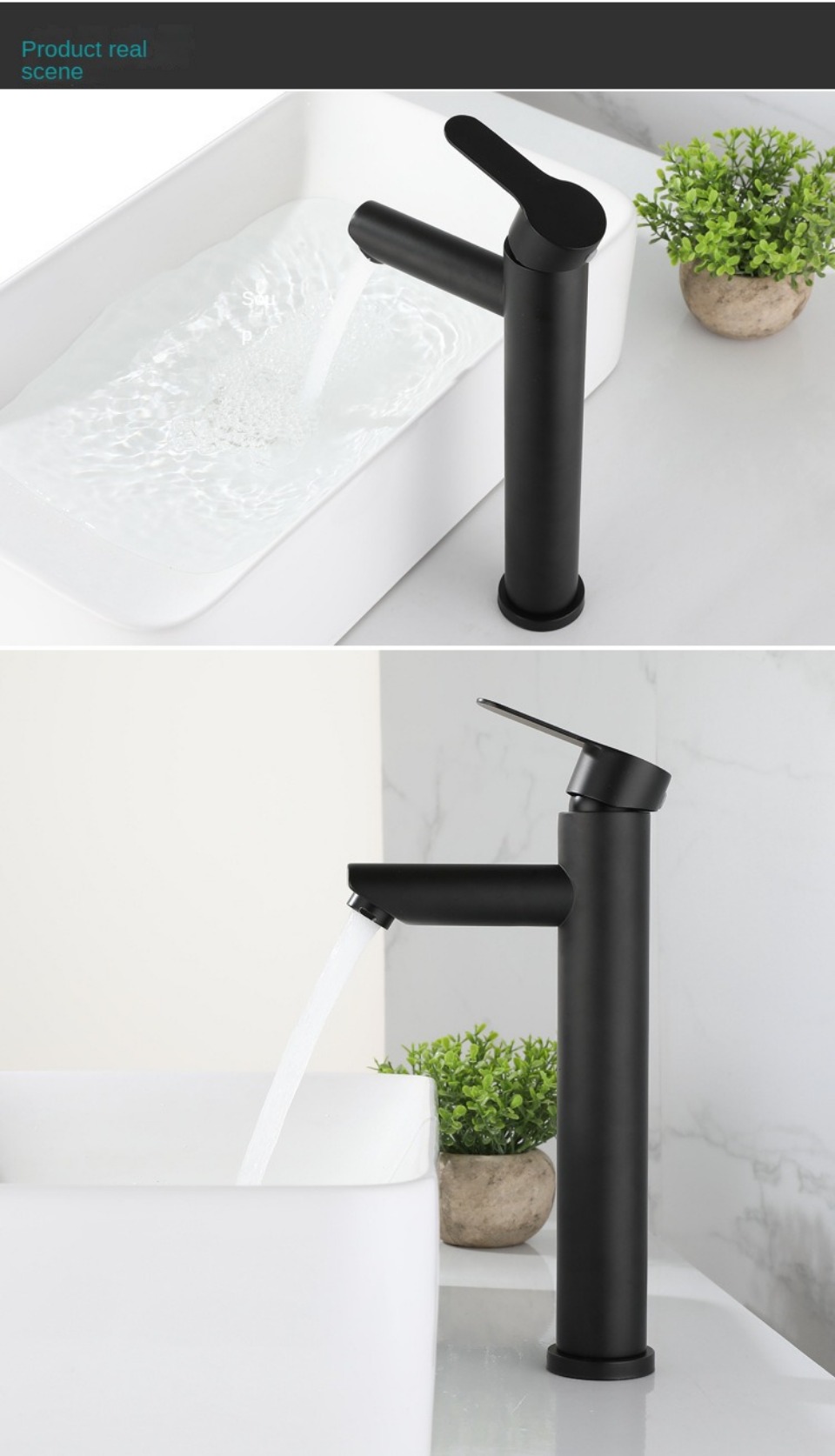 Title 8, Bathroom Basin Water Faucet Taps Waterfall Spou...