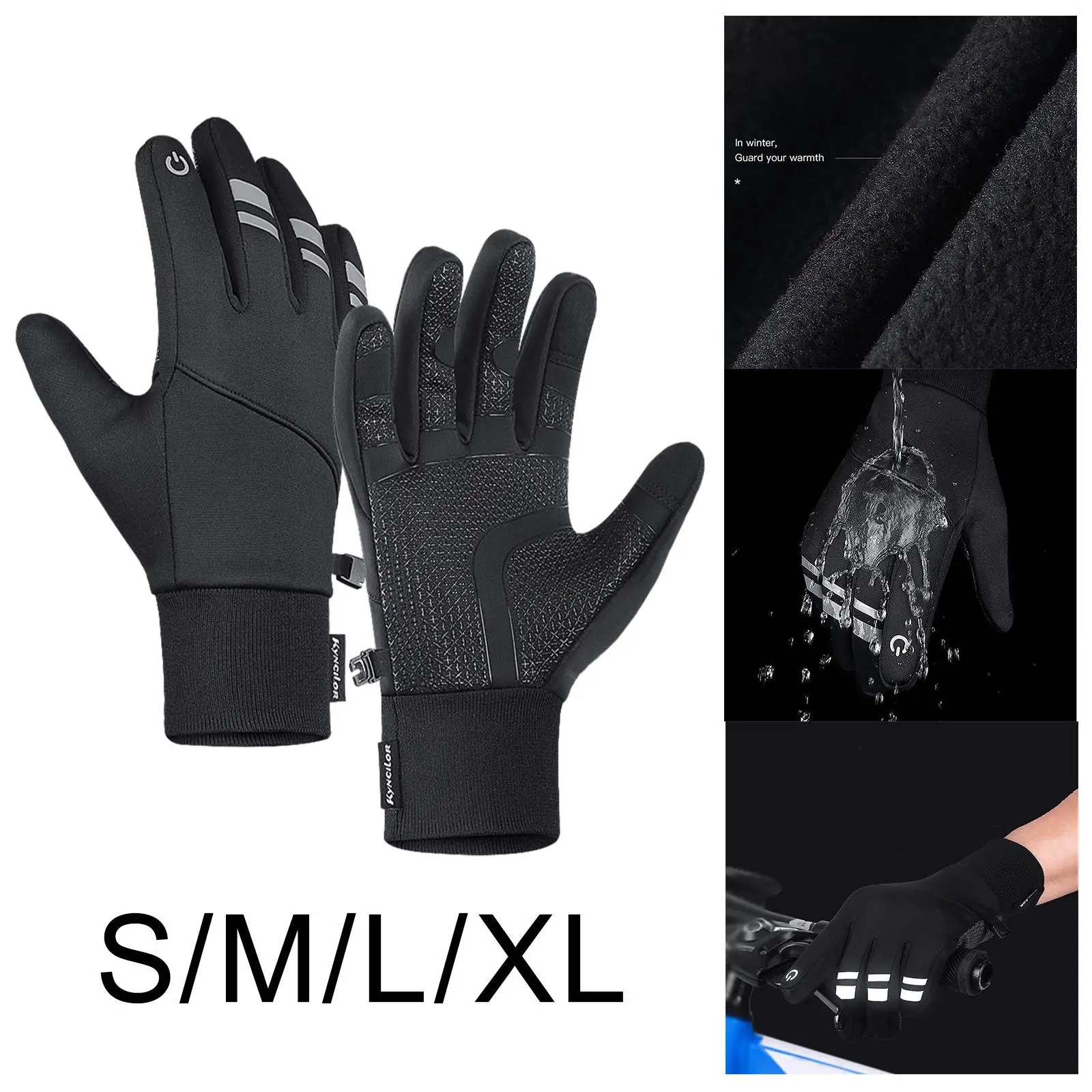 Winter Ski Gloves Touchscreen Mittens Waterproof Windproof Cycling Gloves Warm Mittens for Running Sports Driving Skating Riding
