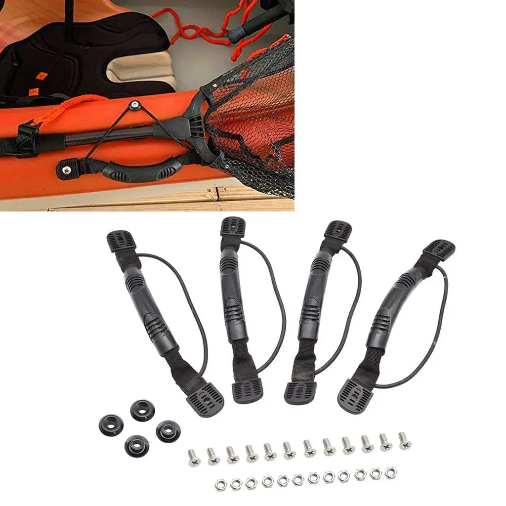 2 Pairs Kayak Carry Handle With  Cord Canoe  Strap Replacement