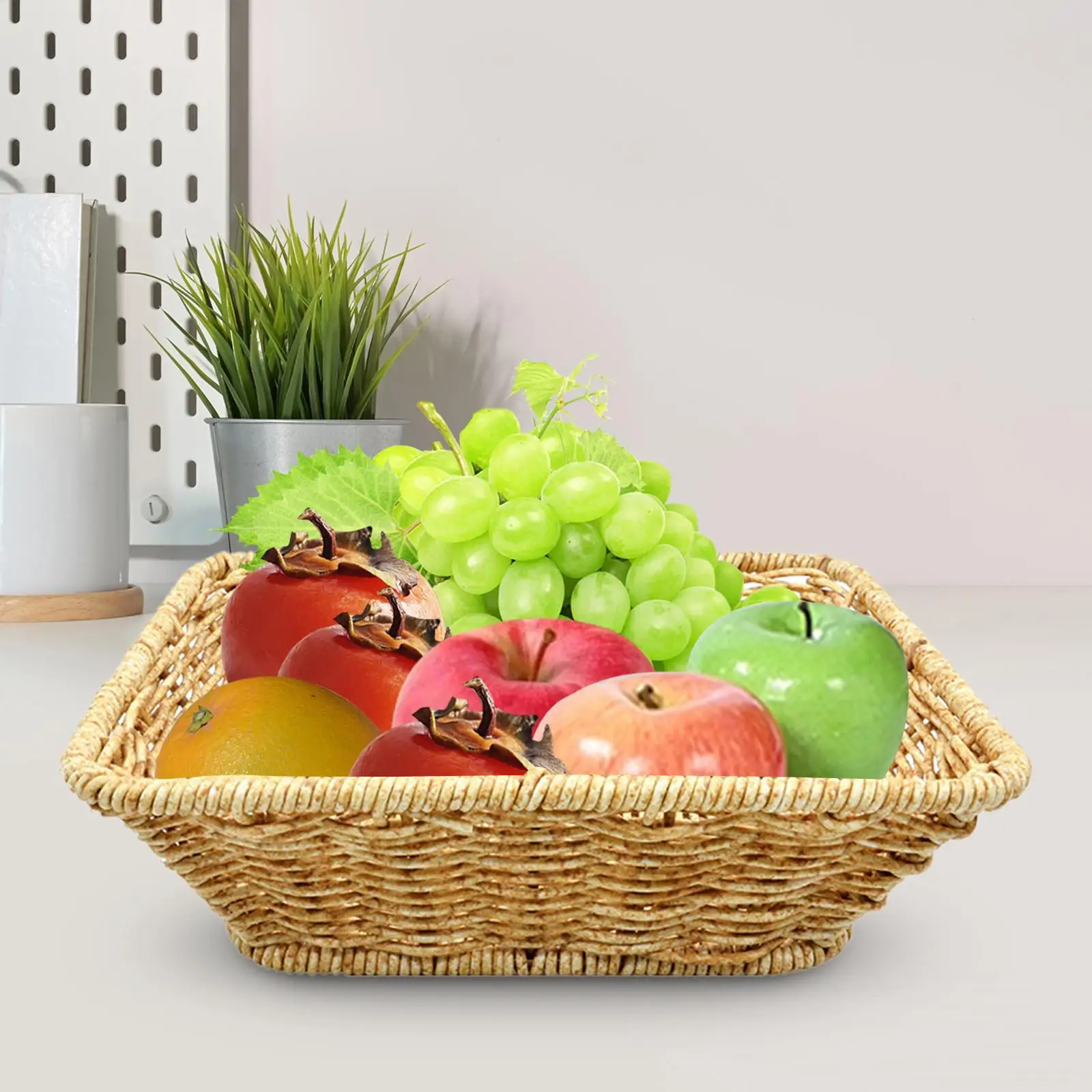 Woven Basket Bowl Food Vegetables Serving Basket for Bedroom Bathroom Party