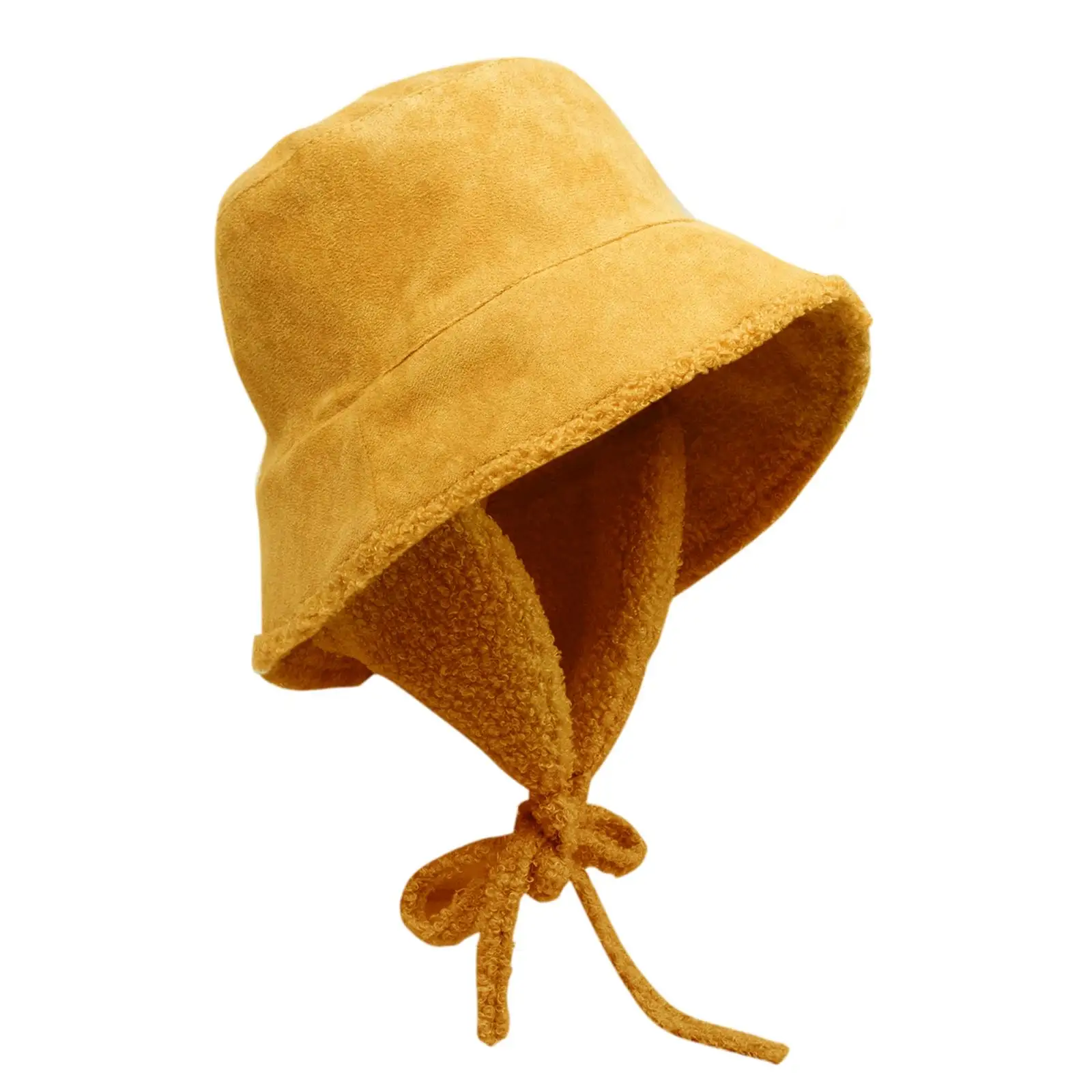 Warm Bucket Hat Casual with Ear Protector Fisherman Hat Furry Autumn Winter Hat for Boys Girls Camping Travel Hiking Outdoor