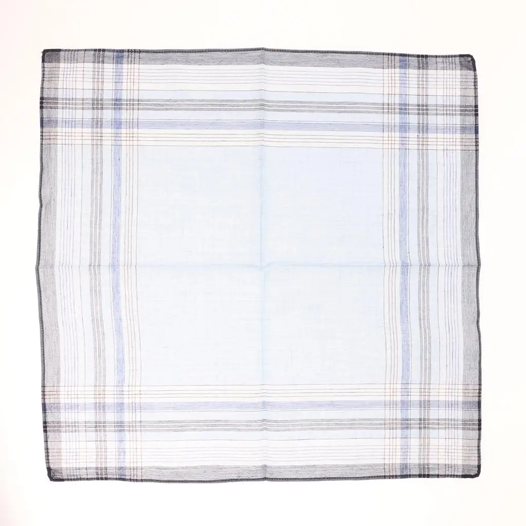 10pcs Mixed   Cotton Handkerchiefs Classic Plaid Hankies  Square