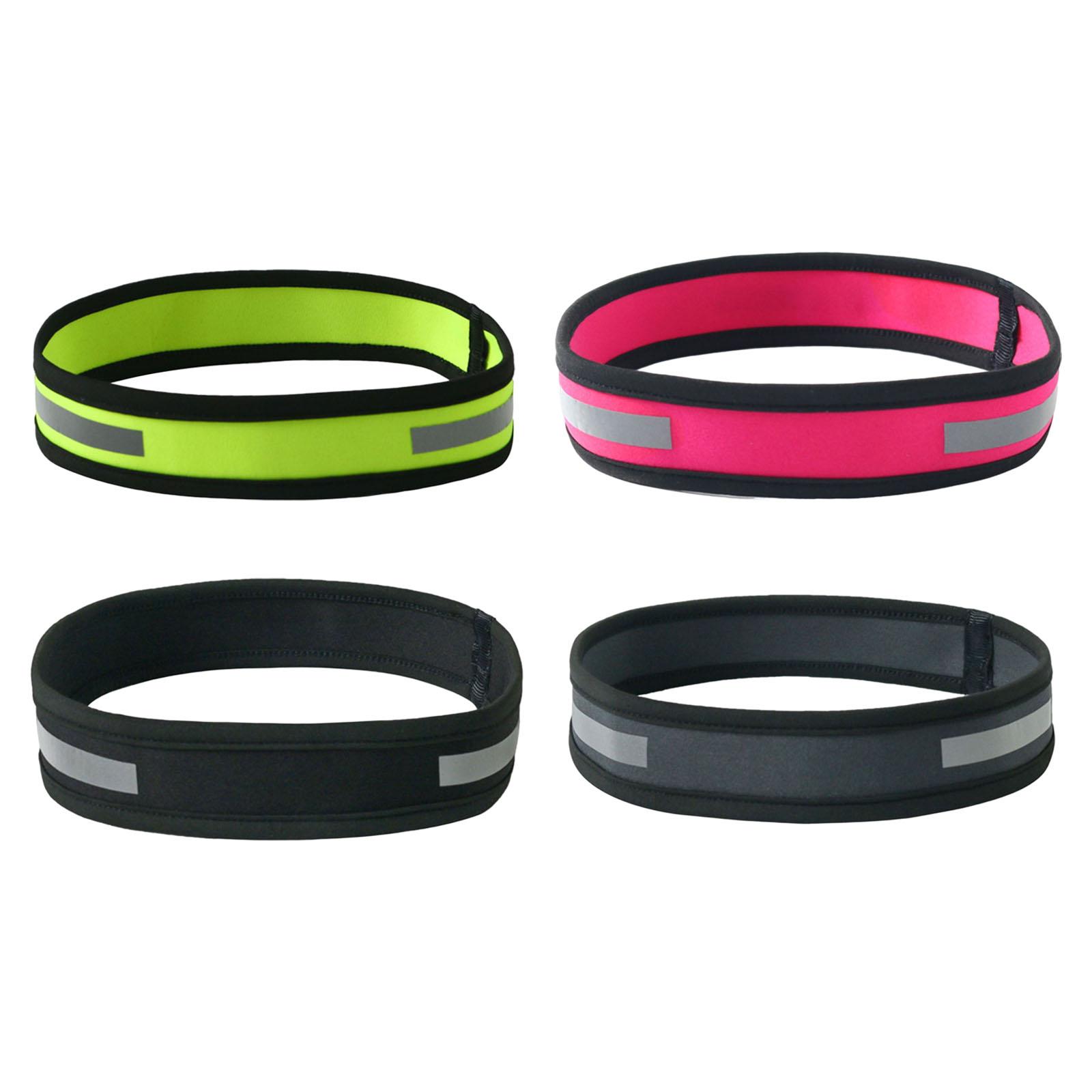 Sports Headband Reflective Sweat Absorbing Non Slip Hair Band Wrap Sweatband for Basketball Tennis Training Workout Unisex Adult