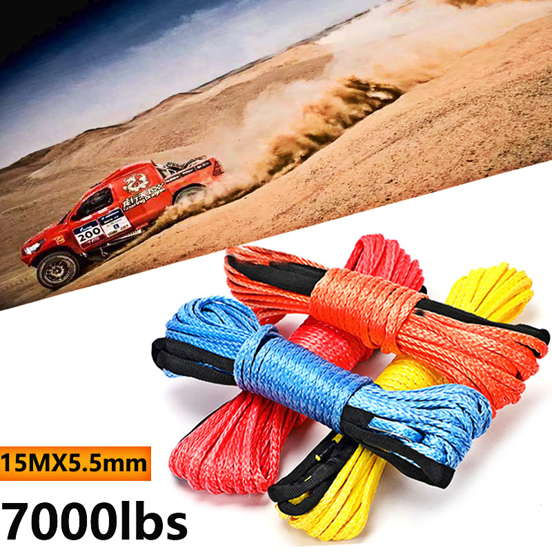 3/16 ''x 50' Abschleppen Seile Synthetische Faser Winde Linie Kabel Seil 7000 + LBs + Mantel Für ATV UTV 5,5mm * 15m Synthetische – Detail 4