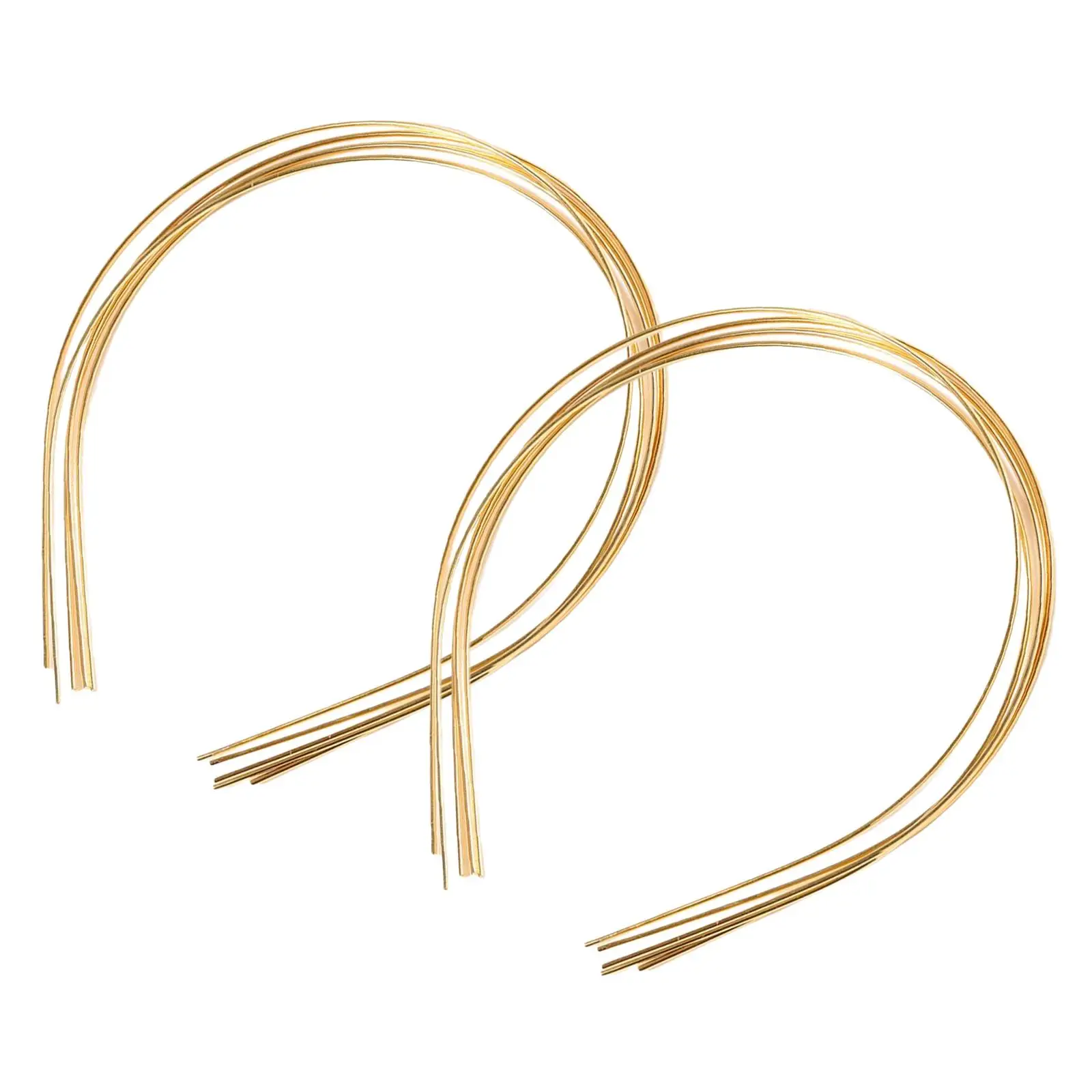 10Pcs 1.5mm Metal Thin Wire Headband Blank Plain Hair Band  Steel Smooth for   Tiara Crown Headwear  Making