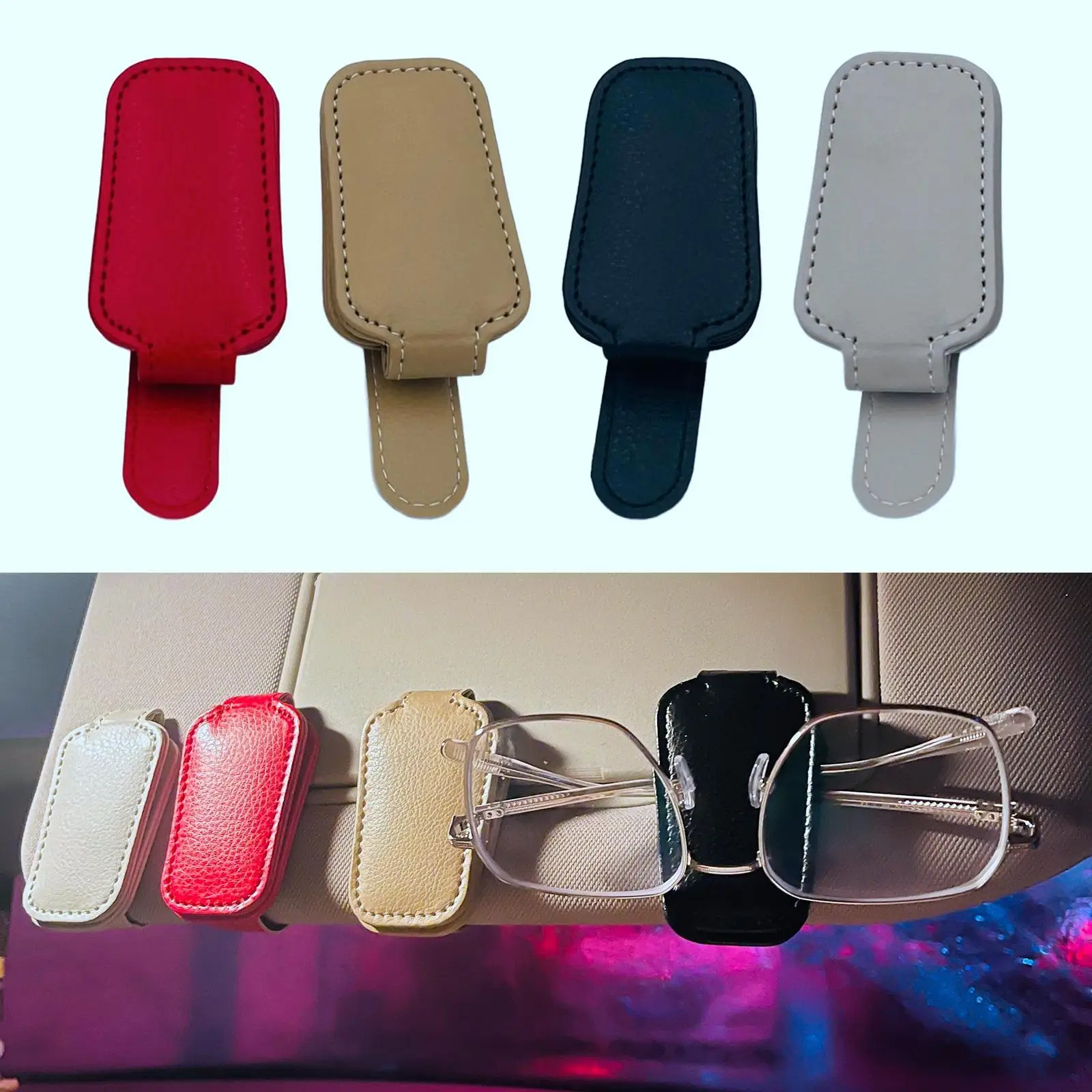 Car Sun Visor Sunglasses Holder Clip Universal Sunshade Glasses Holder for Vehicle