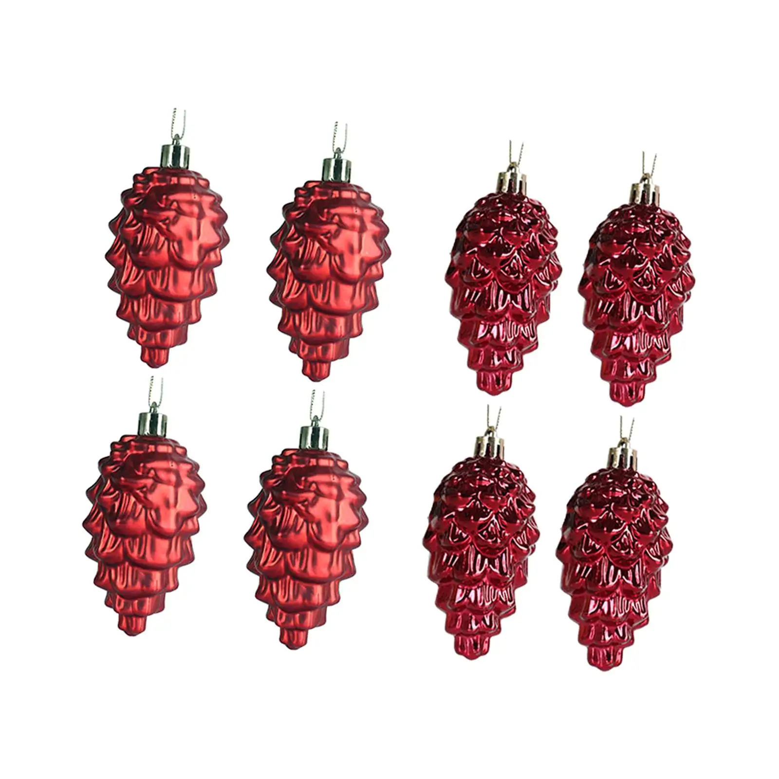 8x Christmas Pine Cone Pendant Xmas Pendant for Wreath Party Supplies Garden